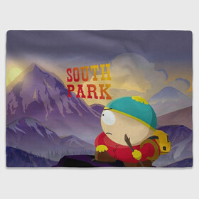 Плед 3D с принтом South Park Картмен в Тюмени, 100% полиэстер | закругленные углы, все края обработаны. Ткань не мнется и не растягивается | south park | баттерс | кайл | картмен | кени | кеннет | кенни | мультик | саус парк | стэнли | эрик | южный парк