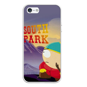 Чехол для iPhone 5/5S матовый с принтом South Park Картмен в Тюмени, Силикон | Область печати: задняя сторона чехла, без боковых панелей | south park | баттерс | кайл | картмен | кени | кеннет | кенни | мультик | саус парк | стэнли | эрик | южный парк