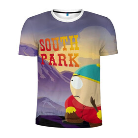 Мужская футболка 3D спортивная с принтом South Park Картмен в Тюмени, 100% полиэстер с улучшенными характеристиками | приталенный силуэт, круглая горловина, широкие плечи, сужается к линии бедра | south park | баттерс | кайл | картмен | кени | кеннет | кенни | мультик | саус парк | стэнли | эрик | южный парк