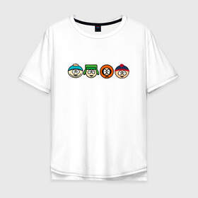 Мужская футболка хлопок Oversize с принтом ЮЖНЫЙ ПАРК в Тюмени, 100% хлопок | свободный крой, круглый ворот, “спинка” длиннее передней части | kenny | south park | кенни | мультфильмы | саус парк | южный парк