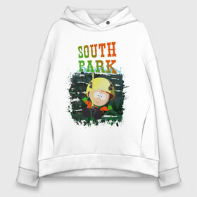 Женское худи Oversize хлопок с принтом South Park в Тюмени, френч-терри — 70% хлопок, 30% полиэстер. Мягкий теплый начес внутри —100% хлопок | боковые карманы, эластичные манжеты и нижняя кромка, капюшон на магнитной кнопке | south park | баттерс | кайл | картман | картмен | кени | кеннет | кенни | мультик | саус парк | стэнли | эрик | южный парк