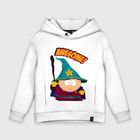 Детское худи Oversize хлопок с принтом CARTMAN в Тюмени, френч-терри — 70% хлопок, 30% полиэстер. Мягкий теплый начес внутри —100% хлопок | боковые карманы, эластичные манжеты и нижняя кромка, капюшон на магнитной кнопке | Тематика изображения на принте: animation | cartman | colorado | eric | gangsta | hip hop | kenny | n.w.a | san | south park | usa | волшебник | жесть | картман | магия | мультфильмы | шикарно | эрик | южный парк