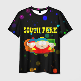 Мужская футболка 3D с принтом South Park. в Тюмени, 100% полиэфир | прямой крой, круглый вырез горловины, длина до линии бедер | south park | американская культура | американский мультсериал | колорадо | пародия | саус парк | саут парк | черный юмор | четыре мальчика | шоу | южный парк