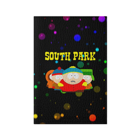 Обложка для паспорта матовая кожа с принтом South Park. в Тюмени, натуральная матовая кожа | размер 19,3 х 13,7 см; прозрачные пластиковые крепления | Тематика изображения на принте: south park | американская культура | американский мультсериал | колорадо | пародия | саус парк | саут парк | черный юмор | четыре мальчика | шоу | южный парк