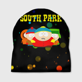 Шапка 3D с принтом South Park. в Тюмени, 100% полиэстер | универсальный размер, печать по всей поверхности изделия | south park | американская культура | американский мультсериал | колорадо | пародия | саус парк | саут парк | черный юмор | четыре мальчика | шоу | южный парк