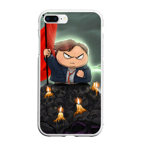 Чехол для iPhone 7Plus/8 Plus матовый с принтом Eric Cartman в Тюмени, Силикон | Область печати: задняя сторона чехла, без боковых панелей | eric cartman | kenny | south park | ерик картман | злой картман | картман | кени | кенни | молнии | мультфильм | саус парк | саус парк мультик | флаг | черепа | эрик картман | южный парк