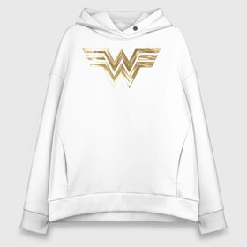 Женское худи Oversize хлопок с принтом Wonder Woman logo в Тюмени, френч-терри — 70% хлопок, 30% полиэстер. Мягкий теплый начес внутри —100% хлопок | боковые карманы, эластичные манжеты и нижняя кромка, капюшон на магнитной кнопке | 1984 | cheetah | dc comics | diana prince | wonder women | ww84 | антиопа | вандер вумен | галь гадот | гепарда | диана принс | стив тревор | чудо женщина