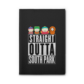 Обложка для автодокументов с принтом South Park в Тюмени, натуральная кожа |  размер 19,9*13 см; внутри 4 больших “конверта” для документов и один маленький отдел — туда идеально встанут права | cartman | kenny | park | south | southpark | картман | кенни | мульт | мультик | парк | персонаж | персонажи | сериал | южный