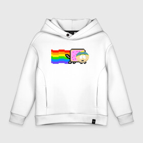 Детское худи Oversize хлопок с принтом Картман Nyan Cat в Тюмени, френч-терри — 70% хлопок, 30% полиэстер. Мягкий теплый начес внутри —100% хлопок | боковые карманы, эластичные манжеты и нижняя кромка, капюшон на магнитной кнопке | cartman | eric cartman | nyan cat | south park | кот | милый | ня кот | нян кот | няшный | прикол | радуга | радужный | саус парк | смешная | смешной | эрик | эрик картман | южный парк