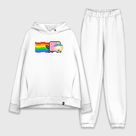 Женский костюм хлопок Oversize с принтом Картман Nyan Cat в Тюмени,  |  | cartman | eric cartman | nyan cat | south park | кот | милый | ня кот | нян кот | няшный | прикол | радуга | радужный | саус парк | смешная | смешной | эрик | эрик картман | южный парк