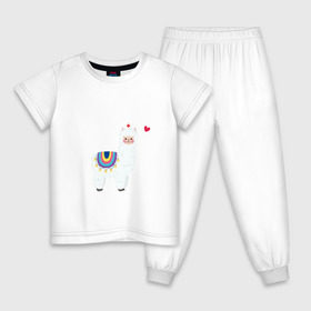Детская пижама хлопок с принтом Альпака-медсестра) в Тюмени, 100% хлопок |  брюки и футболка прямого кроя, без карманов, на брюках мягкая резинка на поясе и по низу штанин
 | Тематика изображения на принте: альпака | лама | медсестра