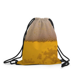 Рюкзак-мешок 3D с принтом Пиво в Тюмени, 100% полиэстер | плотность ткани — 200 г/м2, размер — 35 х 45 см; лямки — толстые шнурки, застежка на шнуровке, без карманов и подкладки | alcohol | beer | кружка