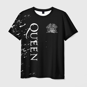 Мужская футболка 3D с принтом QUEEN. в Тюмени, 100% полиэфир | прямой крой, круглый вырез горловины, длина до линии бедер | queen | квин | мистер робот | музыка | рами малек | рок | фредди меркьюри