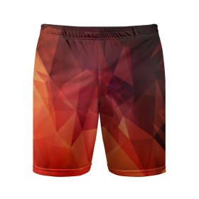 Мужские шорты спортивные с принтом Polygon(orange) в Тюмени,  |  | 