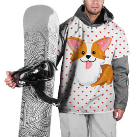 Накидка на куртку 3D с принтом Корги в Тюмени, 100% полиэстер |  | corgi | корги | маленькая собачка | милый | милый корги | рыжая | рыжая собачка | собака | собачка | такси
