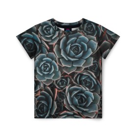 Детская футболка 3D с принтом Цветы Розы в Тюмени, 100% гипоаллергенный полиэфир | прямой крой, круглый вырез горловины, длина до линии бедер, чуть спущенное плечо, ткань немного тянется | bloom | blossom | flos | flowers | steel roses | красота | лепестки | растения | цветки | цветы