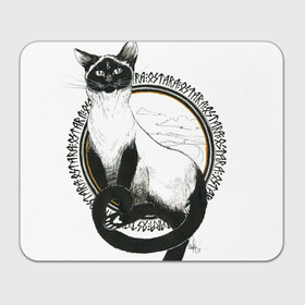 Коврик для мышки прямоугольный с принтом Ostara (Остара) в Тюмени, натуральный каучук | размер 230 х 185 мм; запечатка лицевой стороны | ostara
остара
котики
руны
беркана
сиамский кот | арт | животные | искусство | картинка | рисунок