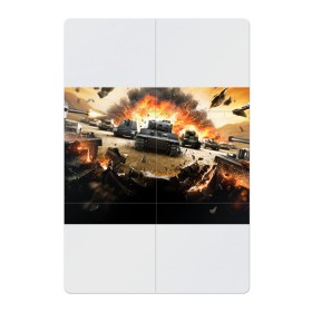 Магнитный плакат 2Х3 с принтом ТАНКИ в Тюмени, Полимерный материал с магнитным слоем | 6 деталей размером 9*9 см | battle | fire | flame | tanks | баталия | битва | огонь | т 34 | танки