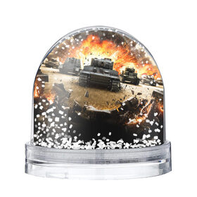 Снежный шар с принтом ТАНКИ в Тюмени, Пластик | Изображение внутри шара печатается на глянцевой фотобумаге с двух сторон | battle | fire | flame | tanks | баталия | битва | огонь | т 34 | танки