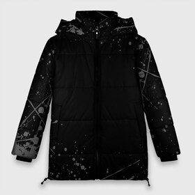 Женская зимняя куртка 3D с принтом СЕРЫЕ БРЫЗГИ в Тюмени, верх — 100% полиэстер; подкладка — 100% полиэстер; утеплитель — 100% полиэстер | длина ниже бедра, силуэт Оверсайз. Есть воротник-стойка, отстегивающийся капюшон и ветрозащитная планка. 

Боковые карманы с листочкой на кнопках и внутренний карман на молнии | abstraction | geometry | grunge | hexagon | neon | paints | stripes | texture | triangle | абстракция | брызги | геометрия | гранж | краски | неон | неоновый | соты | текстура