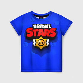 Детская футболка 3D с принтом BRAWL STARS в Тюмени, 100% гипоаллергенный полиэфир | прямой крой, круглый вырез горловины, длина до линии бедер, чуть спущенное плечо, ткань немного тянется | 8 bit | barley | brawl stars | brock | bull | colt | crow | dynamike | frank | jessie | leon | nita | барли | бравл старс | брок | булл | ворон | джесси | динамайк | кольт | леон | фрэнк