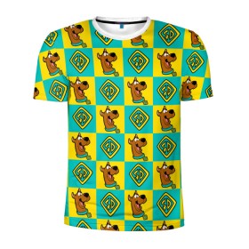 Мужская футболка 3D спортивная с принтом Scooby-Doo Logo в Тюмени, 100% полиэстер с улучшенными характеристиками | приталенный силуэт, круглая горловина, широкие плечи, сужается к линии бедра | scooby doo | vdosadir | скуберт фон дуенхеймер | скуби ду | уильям ханна