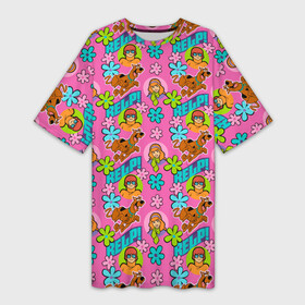 Платье-футболка 3D с принтом RELP в Тюмени,  |  | daphne blake | scooby doo | vdosadir | velma dinkle | велма динкли | дафна блейк | скуберт фон дуенхеймер | скуби ду | уильям ханна