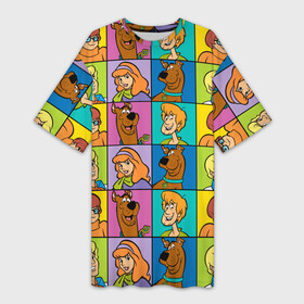Платье-футболка 3D с принтом Scooby Doo Сharacters в Тюмени,  |  | fred jones | scooby doo | vdosadir | velma dinkle | велма динкли | дафна блейк | скуберт фон дуенхеймер | скуби ду | уильям ханна | фред джонс