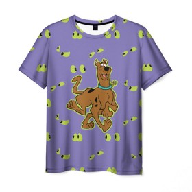 Мужская футболка 3D с принтом Scooby-Doo в Тюмени, 100% полиэфир | прямой крой, круглый вырез горловины, длина до линии бедер | Тематика изображения на принте: scooby doo | vdosadir | скуберт фон дуенхеймер | скуби ду | собака | уильям ханна