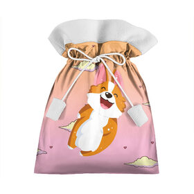 Подарочный 3D мешок с принтом Милый корги в Тюмени, 100% полиэстер | Размер: 29*39 см | corgi | корги | маленькая собачка | милый | милый корги | рыжая | рыжая собачка | собака | собачка | такси
