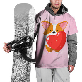 Накидка на куртку 3D с принтом Милый корги в Тюмени, 100% полиэстер |  | Тематика изображения на принте: corgi | корги | маленькая собачка | милый | милый корги | рыжая | рыжая собачка | собака | собачка | такси