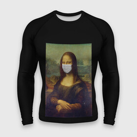 Мужской рашгард 3D с принтом МОНА ЛИЗА В МАСКЕ в Тюмени,  |  | art | la gioconda | mona lisa | джоконда | живопись | искусство | картина | леонардо | леонардо да винчи | лиза | мона лиза