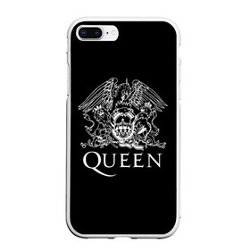 Чехол для iPhone 7Plus/8 Plus матовый с принтом QUEEN в Тюмени, Силикон | Область печати: задняя сторона чехла, без боковых панелей | queen | rock | we will rock you | брайан мэи | группа queen | группа квин | джон дикон | квин | королева | король | роджер тейлор | рок | фредди меркьюри