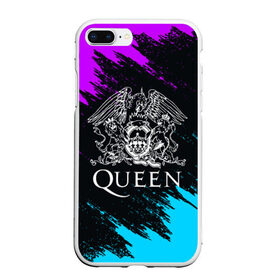 Чехол для iPhone 7Plus/8 Plus матовый с принтом QUEEN в Тюмени, Силикон | Область печати: задняя сторона чехла, без боковых панелей | queen | rock | we will rock you | брайан мэи | группа queen | группа квин | джон дикон | квин | королева | король | роджер тейлор | рок | фредди меркьюри