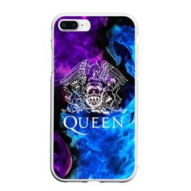 Чехол для iPhone 7Plus/8 Plus матовый с принтом QUEEN в Тюмени, Силикон | Область печати: задняя сторона чехла, без боковых панелей | queen | rock | we will rock you | брайан мэи | группа queen | группа квин | джон дикон | квин | королева | король | роджер тейлор | рок | фредди меркьюри