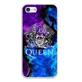 Чехол для iPhone 5/5S матовый с принтом QUEEN в Тюмени, Силикон | Область печати: задняя сторона чехла, без боковых панелей | queen | rock | we will rock you | брайан мэи | группа queen | группа квин | джон дикон | квин | королева | король | роджер тейлор | рок | фредди меркьюри