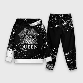 Детский костюм 3D (с толстовкой) с принтом QUEEN в Тюмени,  |  | queen | rock | we will rock you | брайан мэи | группа queen | группа квин | джон дикон | квин | королева | король | роджер тейлор | рок | фредди меркьюри