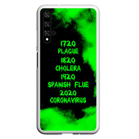 Чехол для Honor 20 с принтом Эпидемии в Тюмени, Силикон | Область печати: задняя сторона чехла, без боковых панелей | 2019   ncov | coronavirus | covid | covid 19 | ncov | virus | арт | биологическая опасность | болезнь | вирус | знак | карантин | корона | коронавирус | короновирус | мем | мой руки | оставайся дома | пандемия | помой руки
