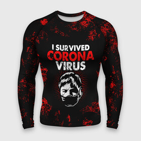 Мужской рашгард 3D с принтом I survived coronavirus в Тюмени,  |  | 2019   ncov | coronavirus | covid | covid 19 | ncov | virus | арт | биологическая опасность | болезнь | вирус | знак | карантин | корона | коронавирус | короновирус | мем | мой руки | оставайся дома | пандемия | помой руки