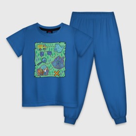 Детская пижама хлопок с принтом Scooby-Doo Map в Тюмени, 100% хлопок |  брюки и футболка прямого кроя, без карманов, на брюках мягкая резинка на поясе и по низу штанин
 | Тематика изображения на принте: fred jones | scooby doo | shaggy | vdosadir | velma dinkle | велма динкли | дафна блейк | скуберт фон дуенхеймер | скуби ду | уильям ханна | фред джонс | шегги