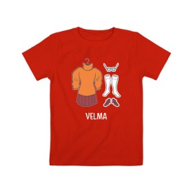Детская футболка хлопок с принтом Velma в Тюмени, 100% хлопок | круглый вырез горловины, полуприлегающий силуэт, длина до линии бедер | scooby doo | vdosadir | velma dinkle | велма динкли | скуби ду | уильям ханна