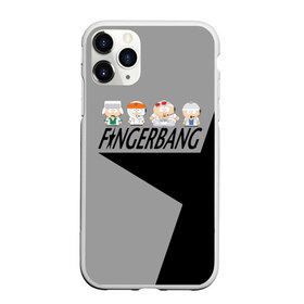 Чехол для iPhone 11 Pro Max матовый с принтом FINGERBANG в Тюмени, Силикон |  | south park | sp | батерс | баттерс | гарисон | енот | кайл  брофловски | картман | кеннет | кенни | маки | макки | маккормик | марш | мистер | мистереон | мультфильм | полотенчик | ренди | саус парк | сауспарк