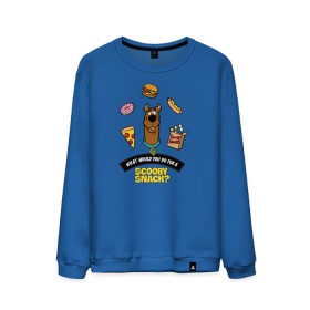 Мужской свитшот хлопок с принтом Scooby Snack в Тюмени, 100% хлопок |  | Тематика изображения на принте: scooby doo | vdosadir | еда | пицца | скуберт фон дуенхеймер | скуби ду | уильям ханна