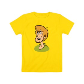 Детская футболка хлопок с принтом Shaggy в Тюмени, 100% хлопок | круглый вырез горловины, полуприлегающий силуэт, длина до линии бедер | scooby doo | shaggy | vdosadir | скуби ду | шегги