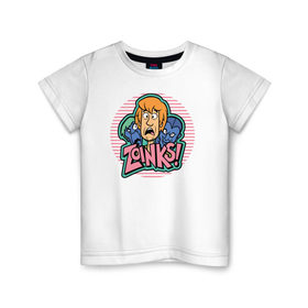Детская футболка хлопок с принтом Zoinks ! в Тюмени, 100% хлопок | круглый вырез горловины, полуприлегающий силуэт, длина до линии бедер | scooby doo | shaggy | vdosadir | скуби ду | уильям ханна | шегги