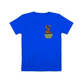 Детская футболка хлопок с принтом Scooby Snacks в Тюмени, 100% хлопок | круглый вырез горловины, полуприлегающий силуэт, длина до линии бедер | Тематика изображения на принте: scooby doo | vdosadir | пицца | скуберт фон дуенхеймер | скуби ду | уильям ханна