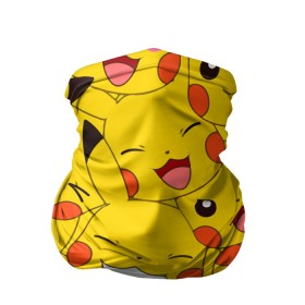 Бандана-труба 3D с принтом Pikachu в Тюмени, 100% полиэстер, ткань с особыми свойствами — Activecool | плотность 150‒180 г/м2; хорошо тянется, но сохраняет форму | Тематика изображения на принте: game | pikachu | аниме | игры | манги | покемон