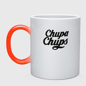Кружка хамелеон с принтом Chupa-Chups Logo в Тюмени, керамика | меняет цвет при нагревании, емкость 330 мл | chupa chups | confectus | confetto | бренд | конфета | сладкое | сладость | сосалка | соска | чупа | чупа чупс | чупс