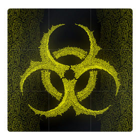 Магнитный плакат 3Х3 с принтом Биологическая Опасность (Oko) в Тюмени, Полимерный материал с магнитным слоем | 9 деталей размером 9*9 см | 19 | oko | био | биологическая | болезнь | будь | вирус | заражение | защита | здоров | знак | значек | игра | иероглиф | ковид | коронавирус | массовое | мировая | око | опасно | опасность | оружие | пандемия