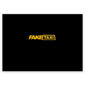 Поздравительная открытка с принтом Fake Taxi в Тюмени, 100% бумага | плотность бумаги 280 г/м2, матовая, на обратной стороне линовка и место для марки
 | fake taxi | faketaxi | taxi | такси | таксист | фейк такси | фейковое такси | фейктакси